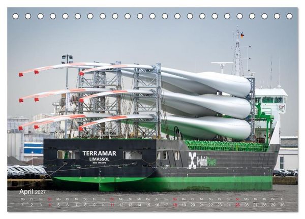 Produktbild: Schifffahrt entlang der Jade zwischen Wilhelmshaven und Hooksiel (Tischkalender 2027 DIN A5 quer), CALVENDO Monatskalender