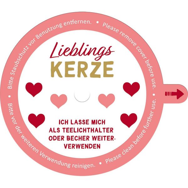 Produktbild: Kerze in Porzellanbecher "Ich brenne f&uuml;r Dich", mit Golddruck