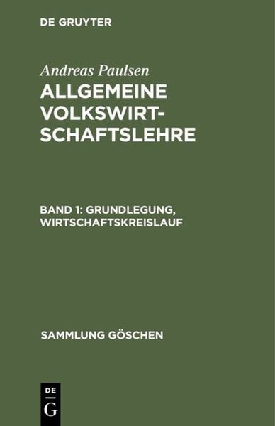 Produktbild: Grundlegung, Wirtschaftskreislauf
