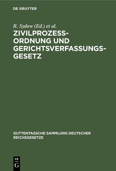 Produktbild: Zivilprozessordnung und Gerichtsverfassungsgesetz