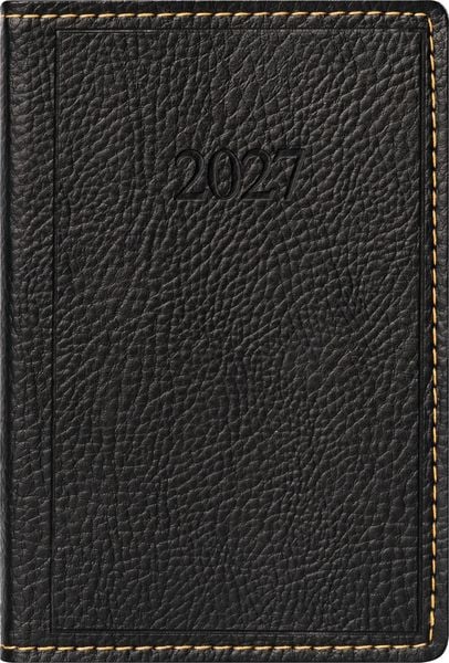 Produktbild: rido/id&eacute; 7011054907 Taschenkalender Mod. partner/Industrie I 2027 A7, Kunstleder, schwarz
