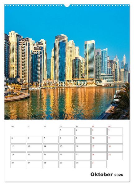 Produktbild: Dubai - Urlaubsplaner (Wandkalender 2026 DIN A2 hoch), CALVENDO Monatskalender