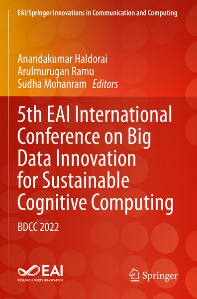Produktbild: 5th EAI International Conference on Big Data Innovation for Sustainable Cognitive Computing