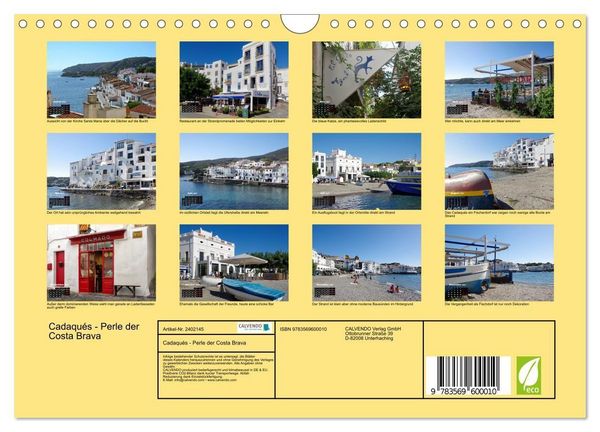 Produktbild: Cadaqu&eacute;s - Perle der Costa Brava (Wandkalender 2027 DIN A4 quer), CALVENDO Monatskalender