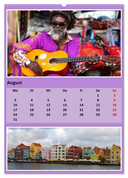 Produktbild: Karibik - Eindr&uuml;cke einer Kreuzfahrt (hochwertiger Premium Wandkalender 2026 DIN A2 hoch), Kunstdruck in Hochglanz