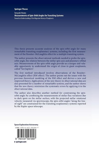 Produktbild: Measurements of Spin-ORBIT Angles for Transiting Systems