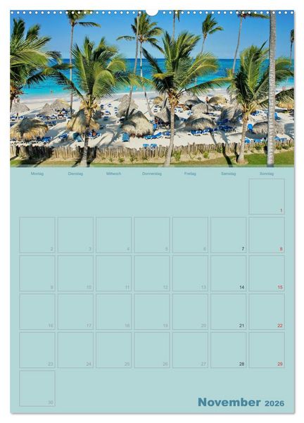 Produktbild: Karibik - Sonne, Strand und Palmen (Wandkalender 2026 DIN A2 hoch), CALVENDO Monatskalender