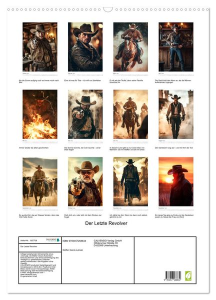 Produktbild: Der Letzte Revolver (Wandkalender 2026 DIN A2 hoch), CALVENDO Monatskalender