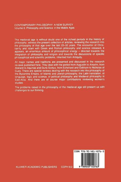 Produktbild: Philosophie et science au Moyen Age / Philosophy and Science in the Middle Ages