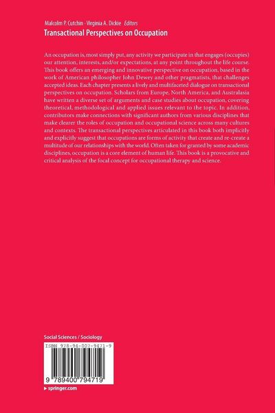 Produktbild: Transactional Perspectives on Occupation