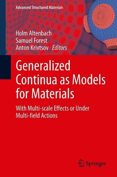 Produktbild: Generalized Continua as Models for Materials