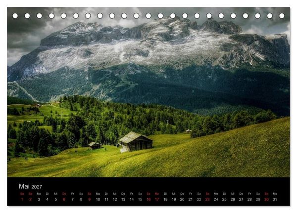 Produktbild: Mystische Dolomiten (Tischkalender 2027 DIN A5 quer), CALVENDO Monatskalender