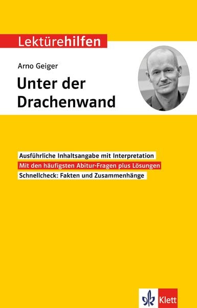 Produktbild: Klett Lekt&uuml;rehilfen Arno Geiger 'Unter der Drachenwand'
