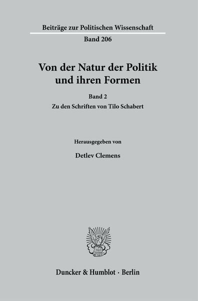 Produktbild: Von der Natur der Politik und ihren Formen.