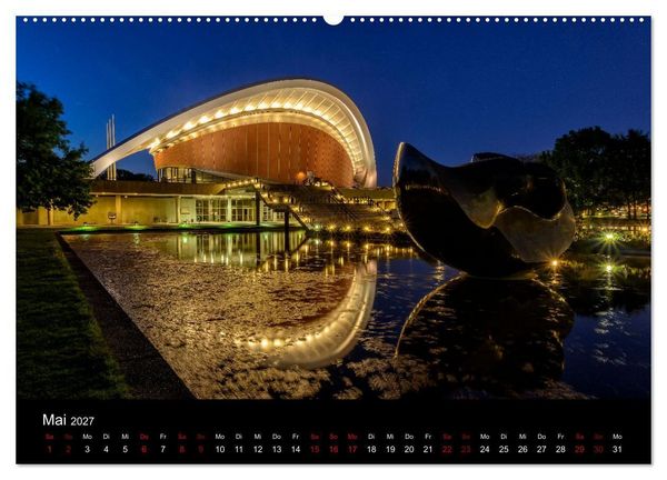 Produktbild: Eine Reise durch Berlin bei Nacht (hochwertiger Premium Wandkalender 2027 DIN A2 quer), Kunstdruck in Hochglanz