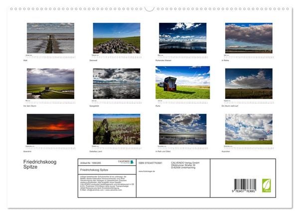 Produktbild: Friedrichskoog Spitze (hochwertiger Premium Wandkalender 2026 DIN A2 quer), Kunstdruck in Hochglanz