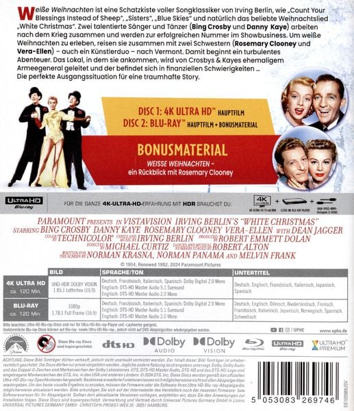 Produktbild: Wei&szlig;e Weihnachten (4K Ultra HD) (+ Blu-ray)