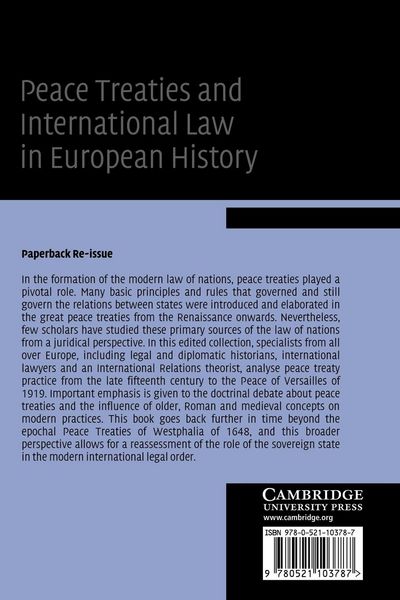 Produktbild: Peace Treaties and International Law in European History