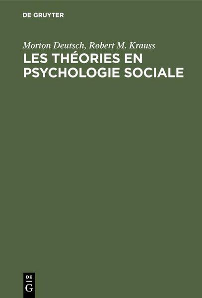 Produktbild: Les th&eacute;ories en psychologie sociale
