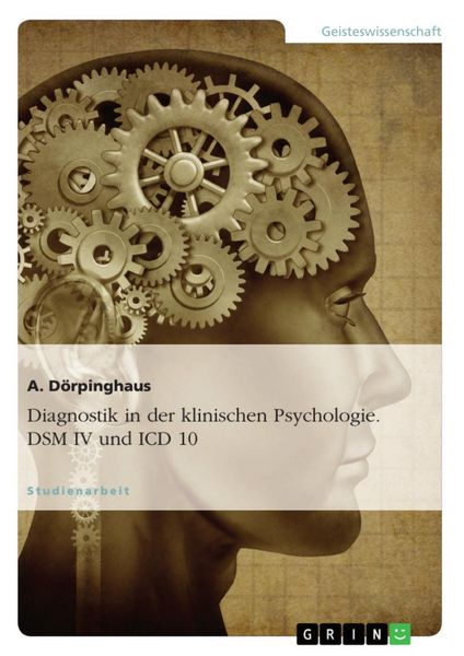 Produktbild: Diagnostik in der klinischen Psychologie - DSM IV und ICD 10