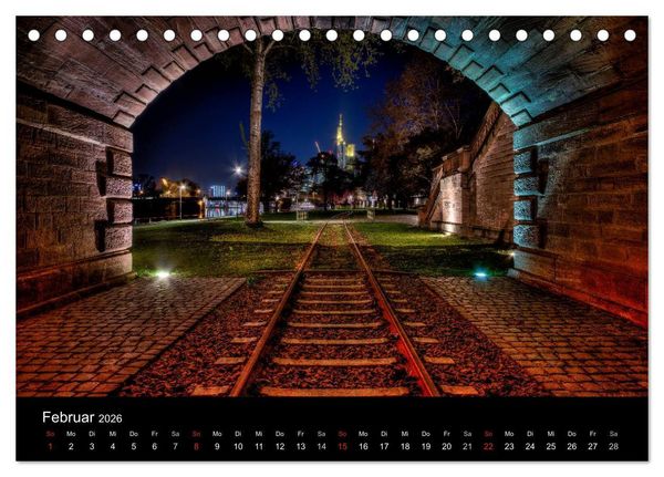 Produktbild: Frankfurt Skylights 2026 (Tischkalender 2026 DIN A5 quer), CALVENDO Monatskalender