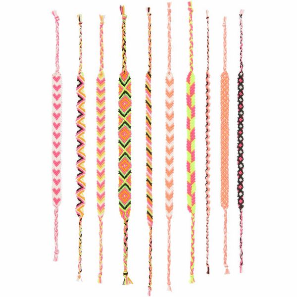 Produktbild: DIY Freundschaftsarmb&auml;nder Set, Neon Colours 10 x 8 m Stickgarn in 7 verschiedenen Farben, 100 % Baumwolle und Neon 100% Polyester