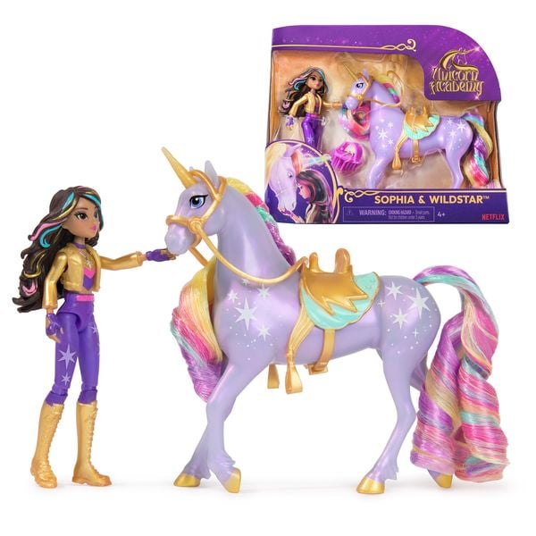 Produktbild: Unicorn Academy Sophia und Einhorn Wildstar Set - ca. 12 cm