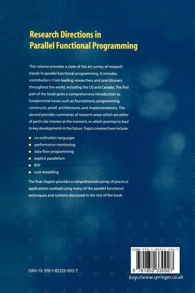 Produktbild: Research Directions in Parallel Functional Programming