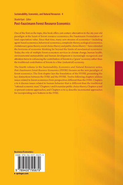 Produktbild: Post-Faustmann Forest Resource Economics