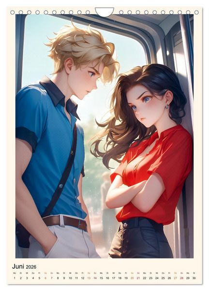 Produktbild: Manga - ein cooles Jahr (Wandkalender 2026 DIN A4 hoch), CALVENDO Monatskalender