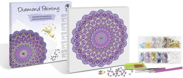 Produktbild: Diamond Painting "Diamantane Mandala Set 8", lila / pink / blau