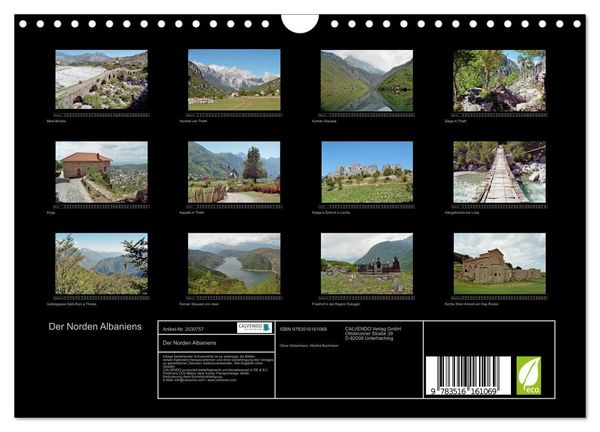 Produktbild: Der Norden Albaniens (Wandkalender 2026 DIN A4 quer), CALVENDO Monatskalender
