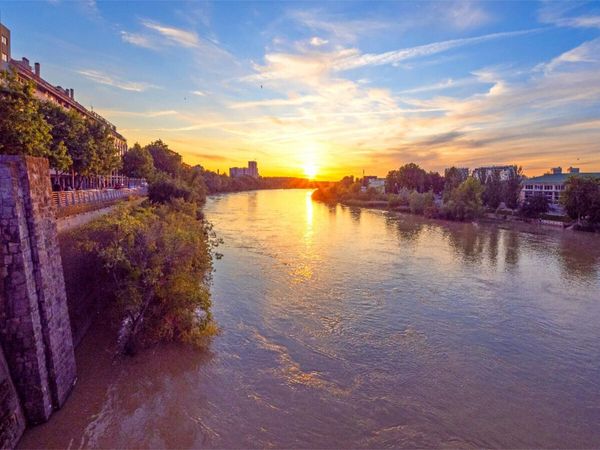 CALVENDO Puzzle Schöner Sonnenuntergang am Ebro | 1000 Teile Lege-Größe 64x48cm Foto-Puzzle für glückliche Stunden, Sonstige von , Calvendo Puzzle,