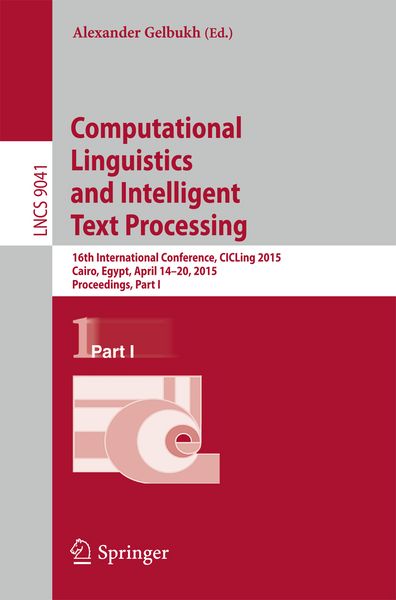 Produktbild: Computational Linguistics and Intelligent Text Processing
