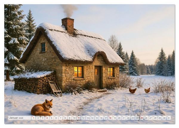Produktbild: Land Pause - Ein Jahr im Cottagegarten (hochwertiger Premium Wandkalender 2026 DIN A2 quer), Kunstdruck in Hochglanz