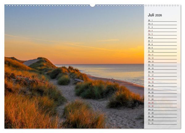 Produktbild: Sylt - Magie der Abendstunden (Wandkalender 2026 DIN A2 quer), CALVENDO Monatskalender