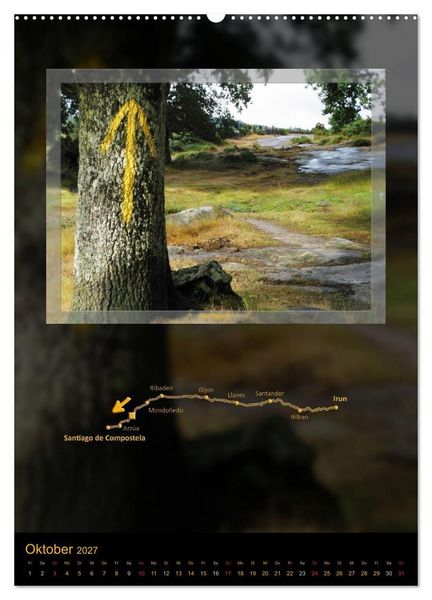 Produktbild: Camino del Norte (Wandkalender 2027 DIN A2 hoch), CALVENDO Monatskalender