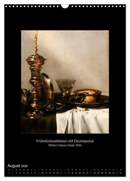 Produktbild: Stillleben - Illusionistische Malerei der Renaissance (Wandkalender 2026 DIN A3 hoch), CALVENDO Monatskalender