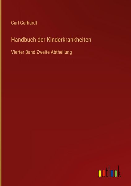Produktbild: Handbuch der Kinderkrankheiten