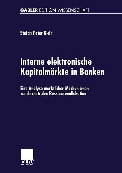 Produktbild: Interne elektronische Kapitalm&auml;rkte in Banken