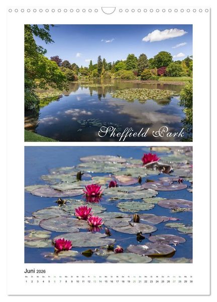 Produktbild: Gartenparadiese in England (Wandkalender 2026 DIN A3 hoch), CALVENDO Monatskalender