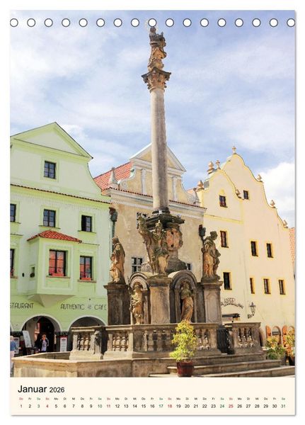 Produktbild: Krumau in Tschechien - Wundersch&ouml;nes Cesky Krumlov (Tischkalender 2026 DIN A5 hoch), CALVENDO Monatskalender