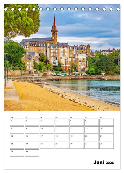 Produktbild: Malerische Bretagne - Reiseplaner (Tischkalender 2026 DIN A5 hoch), CALVENDO Monatskalender