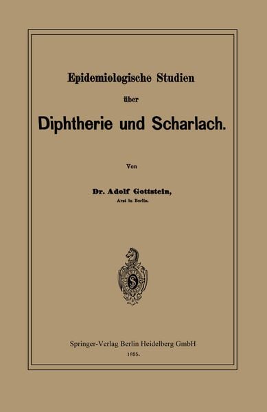 Produktbild: Epidemiologische Studien &uuml;ber Diphtherie und Scharlach