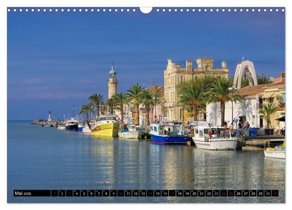 Produktbild: Camargue - Im Land der wei&szlig;en Pferde und schwarzen Stiere (Wandkalender 2026 DIN A3 quer), CALVENDO Monatskalender
