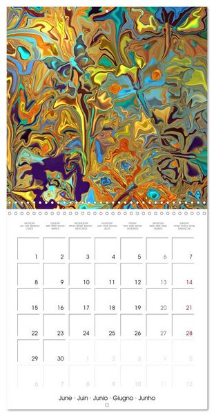 Produktbild: Des r&ecirc;ves f&eacute;eriques - Peinture digitale (Calendrier mural carr&eacute; 2026 30x30 cm) Calendrier double avec une page pour vos prises de notes