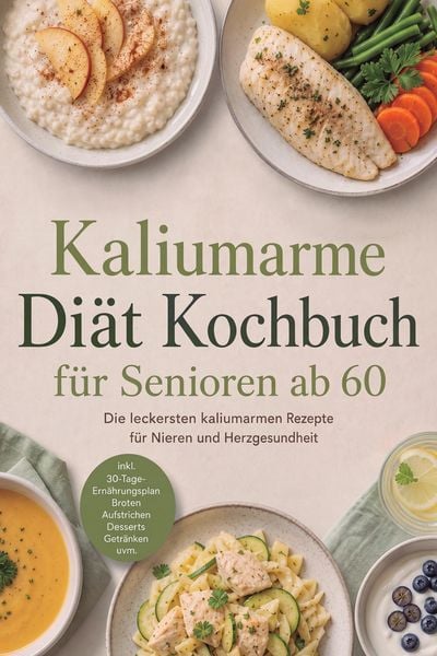 Produktbild: Kaliumarme Di&auml;t Kochbuch f&uuml;r Senioren ab 60: Die leckersten kaliumarmen Rezepte f&uuml;r Nieren- und Herzgesundheit - inkl. 30-Tage-Ern&auml;hrungsplan, Broten,