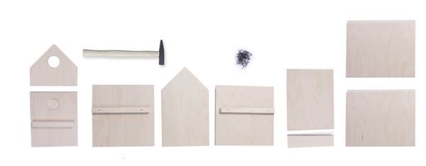 Produktbild: PEBARO 466 - DIY Holzbauset Vogelhaus, Futterhaus und Nistkasten in Einem