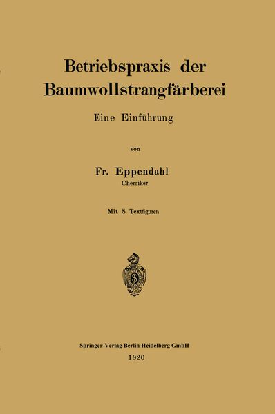 Produktbild: Betriebspraxis der Baumwollstrangf&auml;rberei