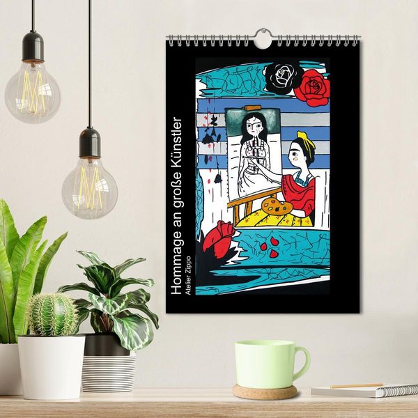 Produktbild: Hommage an gro&szlig;e K&uuml;nstler (Wandkalender 2026 DIN A4 hoch), CALVENDO Monatskalender